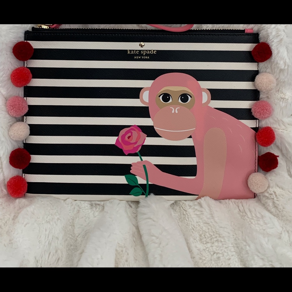Kate Spade Rambling Roses and Monkey clutch